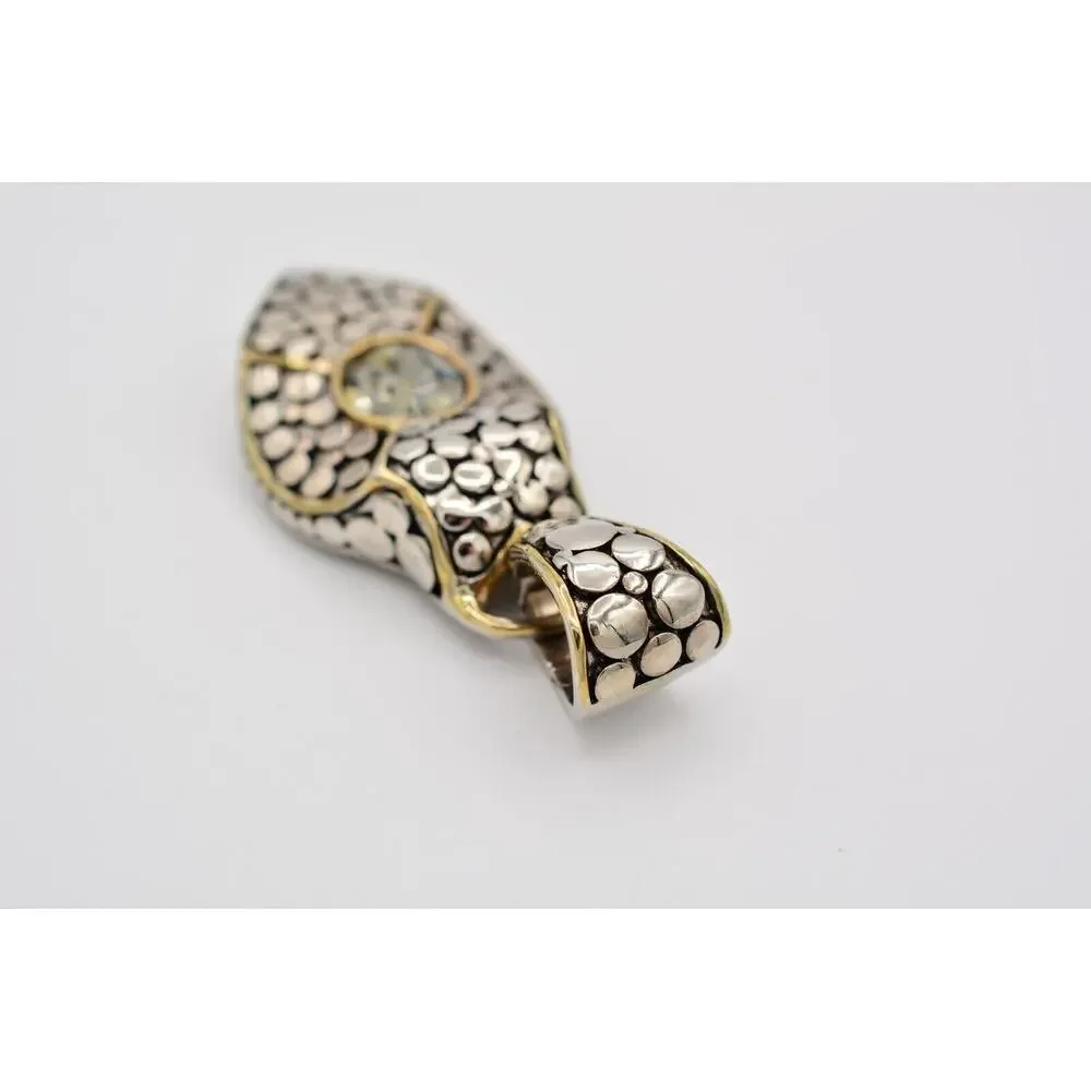 Vintage Snake Pendant Cobra Reptile Gunmetal Rhinestone Crystal Silver BinAT